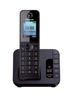 Panasonic Kx-Tgh220Eb Cordless Telephone With Answering Machine And Nuisance Call Block - Single